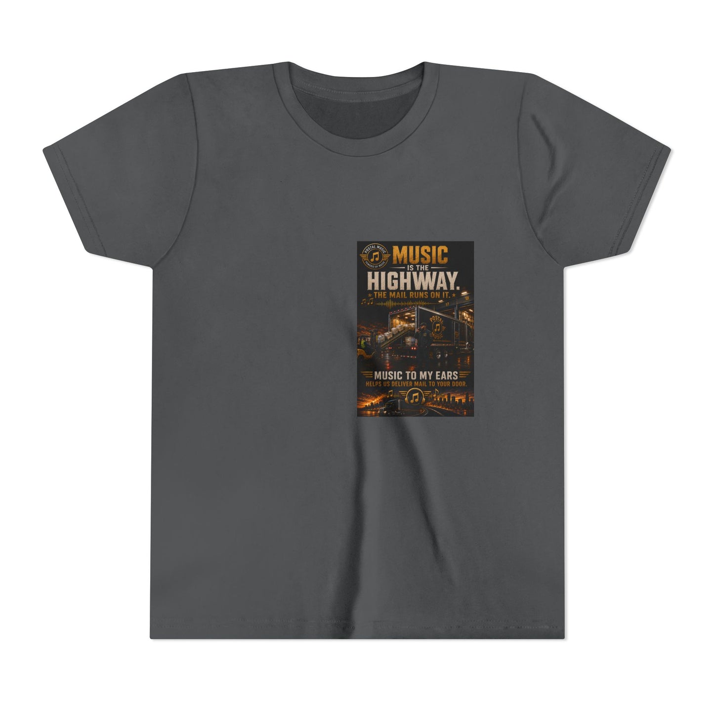 Postal Music — Music Is the Highway — Youth T-Shirt