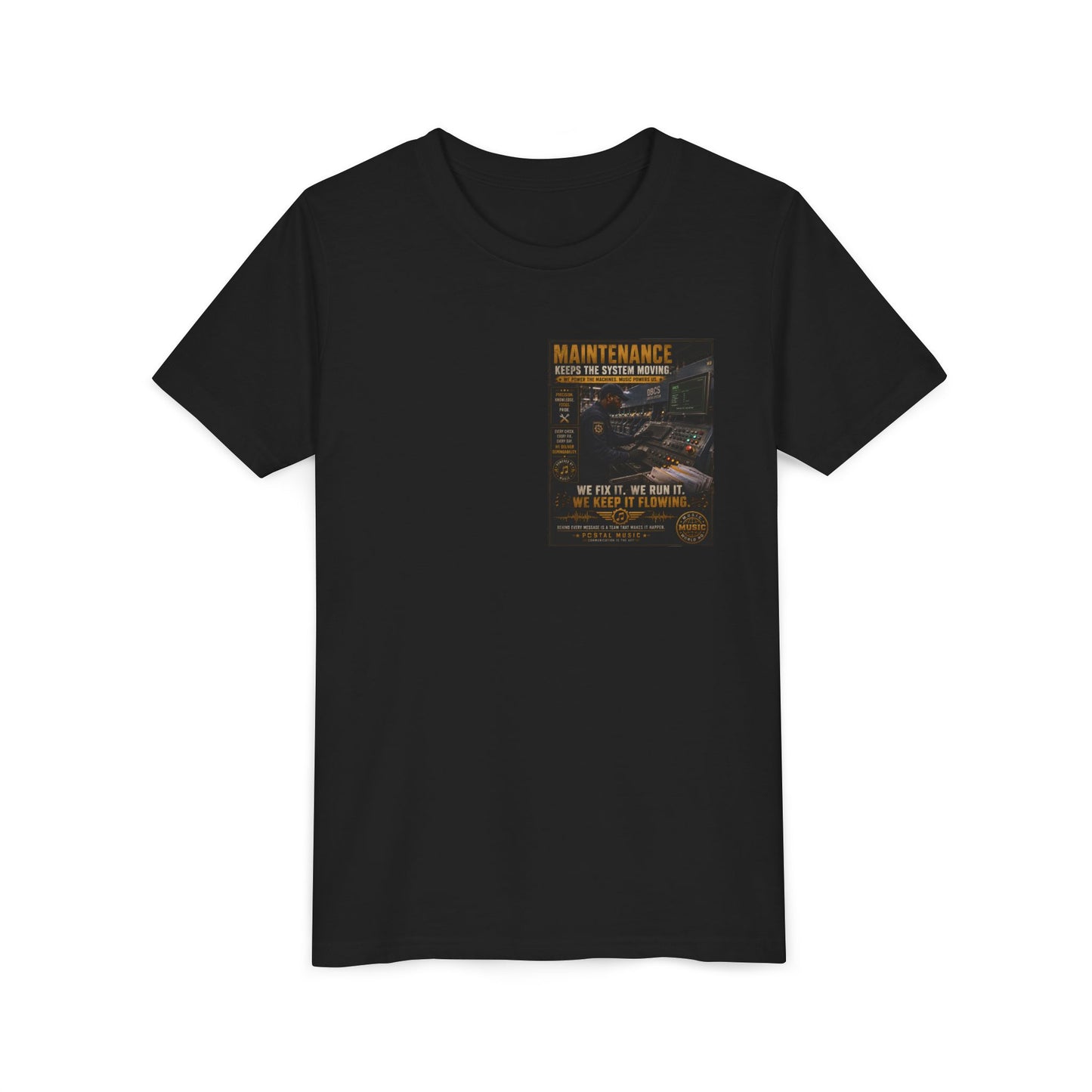 Postal Music — Maintenance Keeps the System Moving — Youth T-Shirt