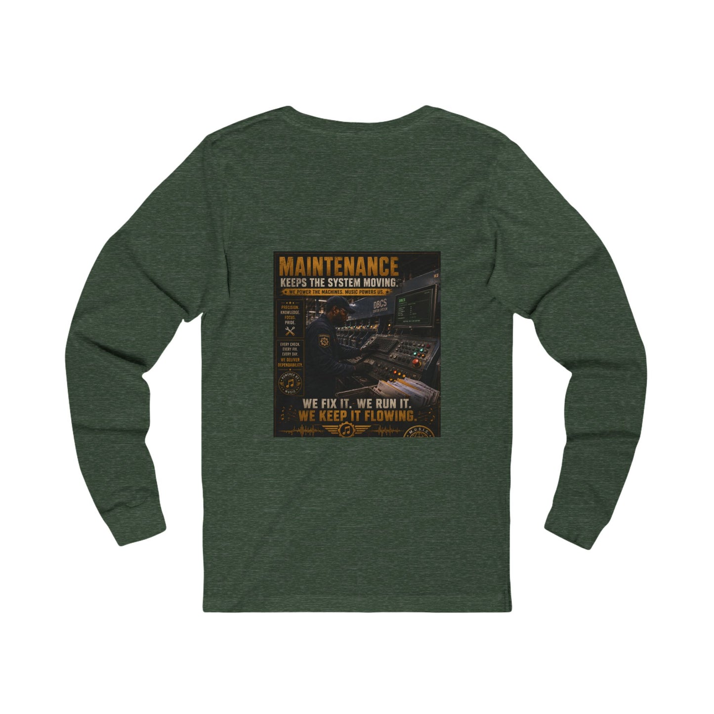 Postal Music — Maintenance Keeps the System Moving — Long-Sleeve T-Shirt