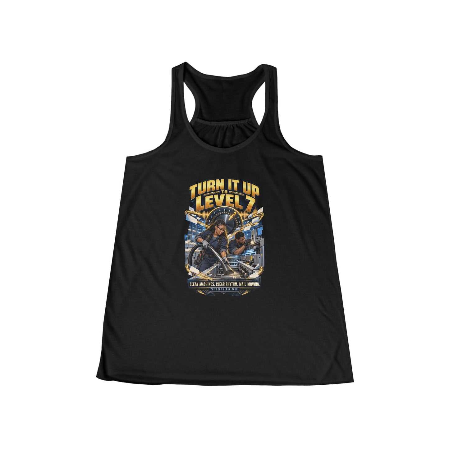 Postal Music - Turn It Up to Level 7 - Women's Racerback Tank