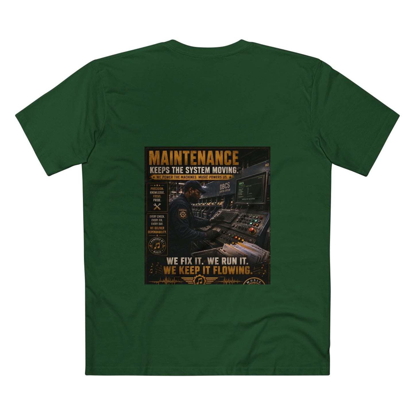 Postal Music — Maintenance Keeps the System Moving — Streetwear T-Shirt