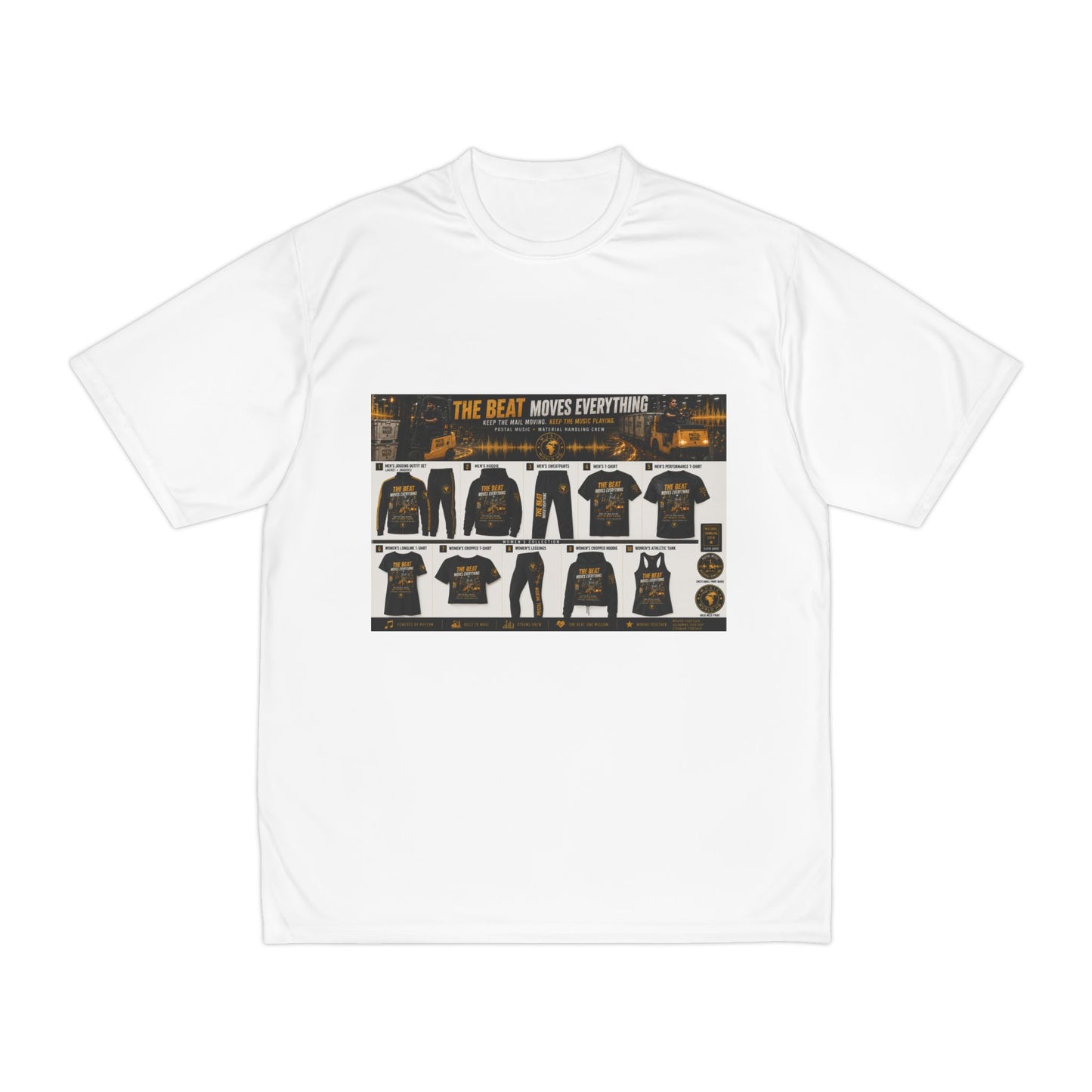 The Beat Moves Everything — Men's Performance Tee | Postal Music
