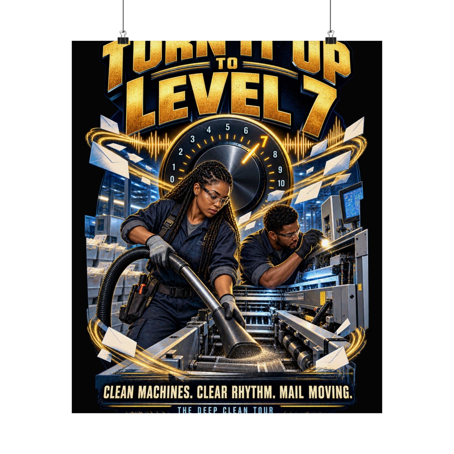 Postal Music - Turn It Up to Level 7 - Premium Matte Poster
