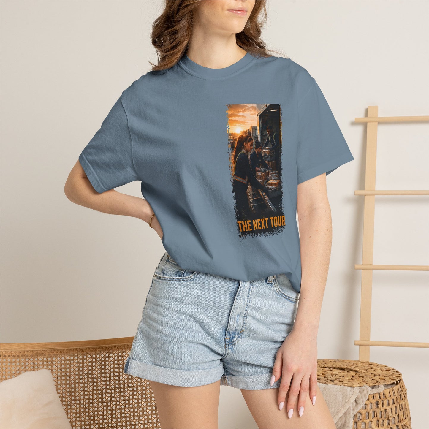 Postal Music — The Next Tour Garment-Dyed T-Shirt — Color Group 2 of 4