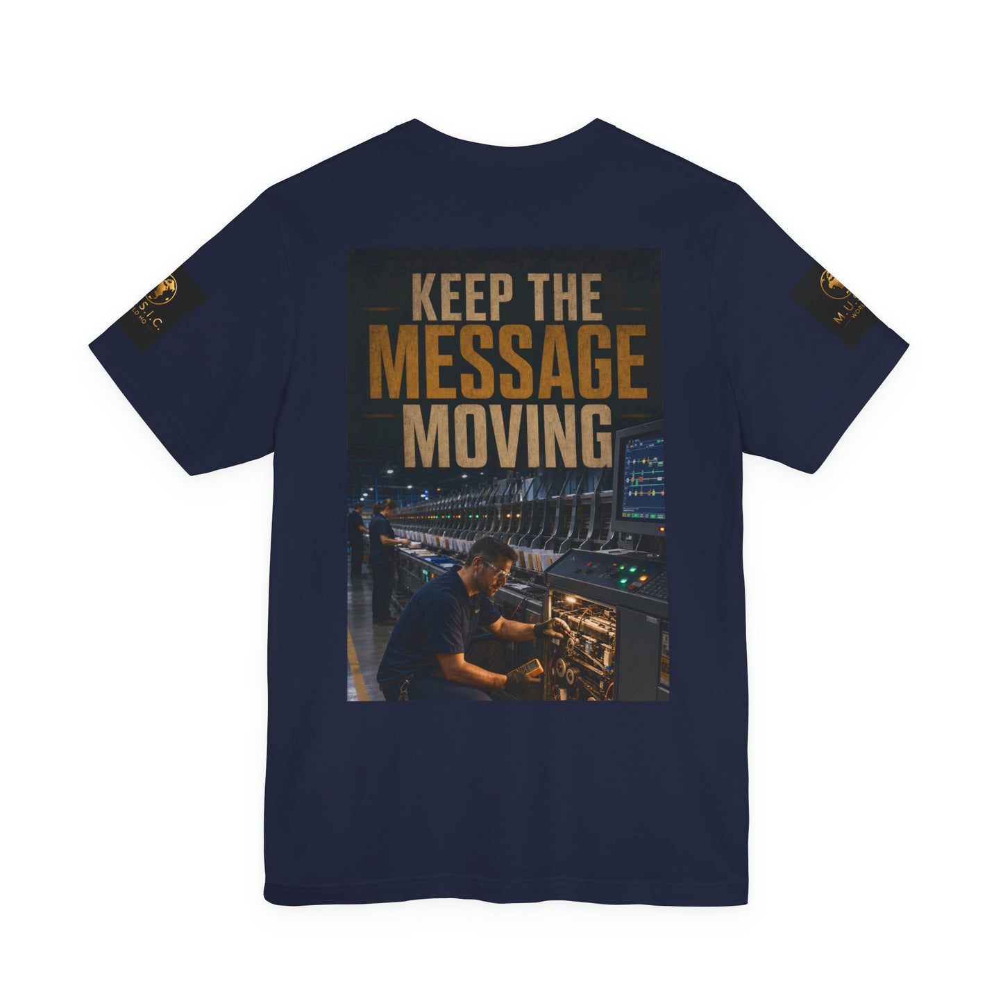 Postal Music — Keep the Message Moving — Premium Unisex T-Shirt