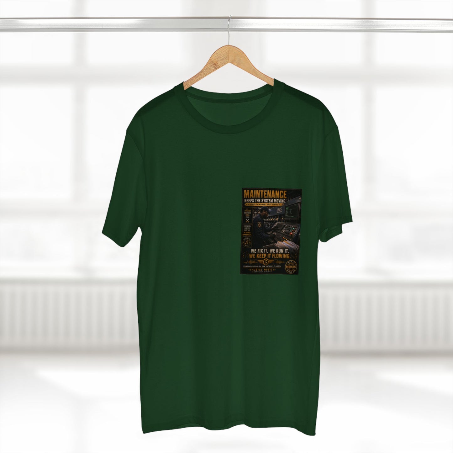 Postal Music — Maintenance Keeps the System Moving — Streetwear T-Shirt