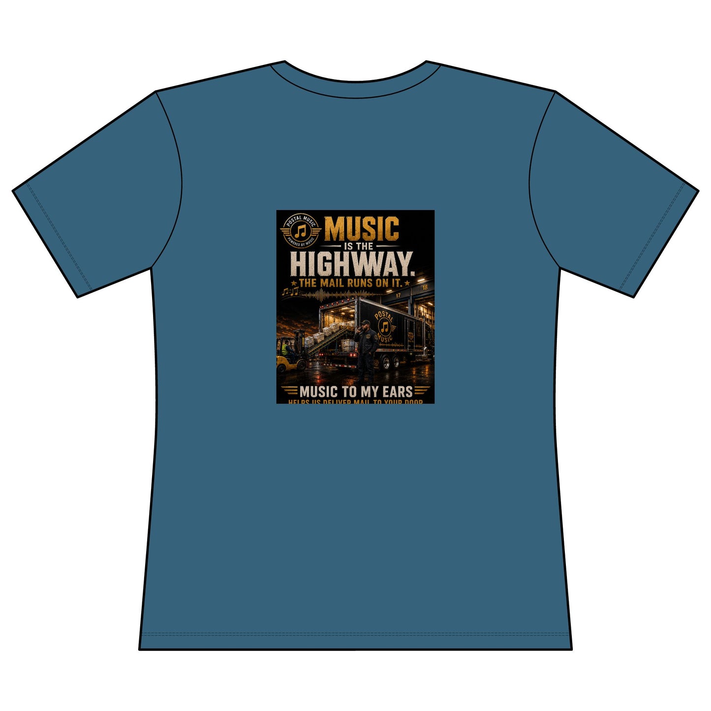 Postal Music — Music Is the Highway — Women's Relaxed T-Shirt
