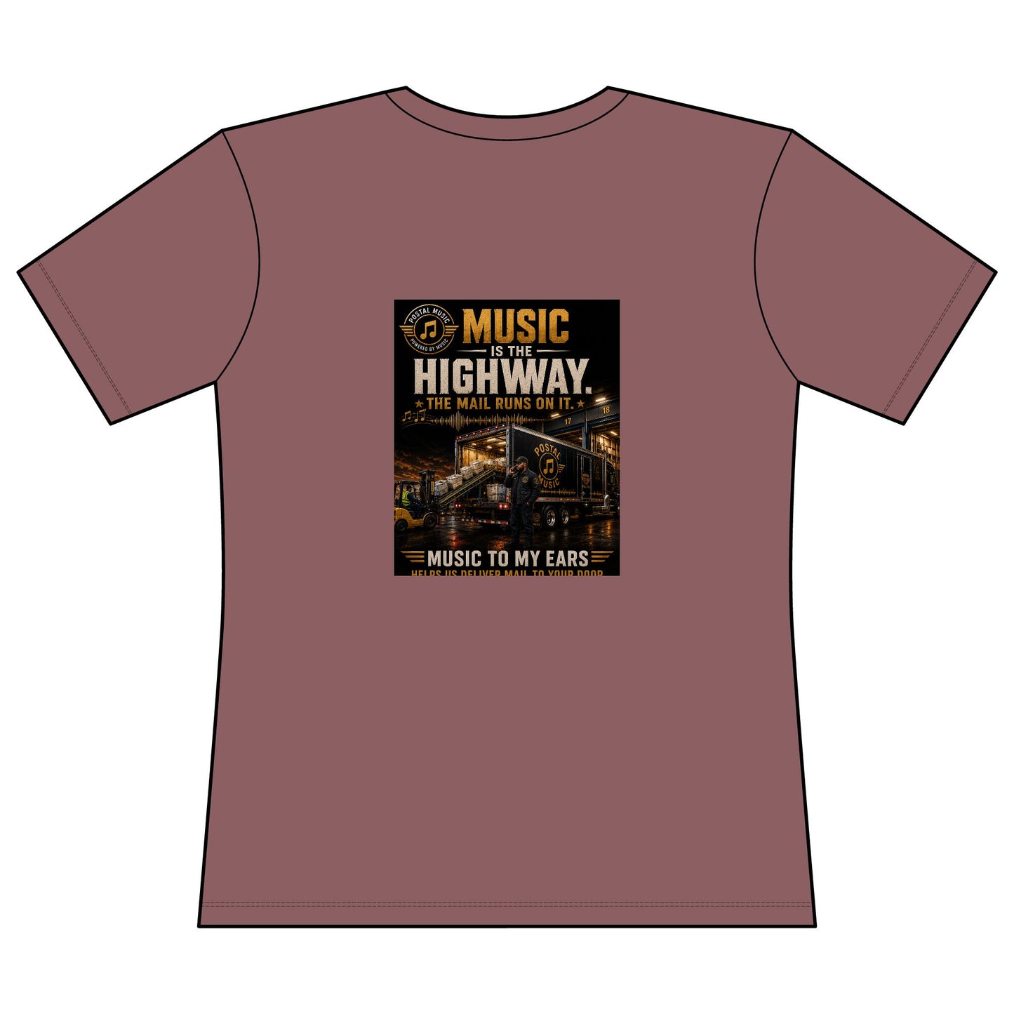 Postal Music — Music Is the Highway — Women's Relaxed T-Shirt