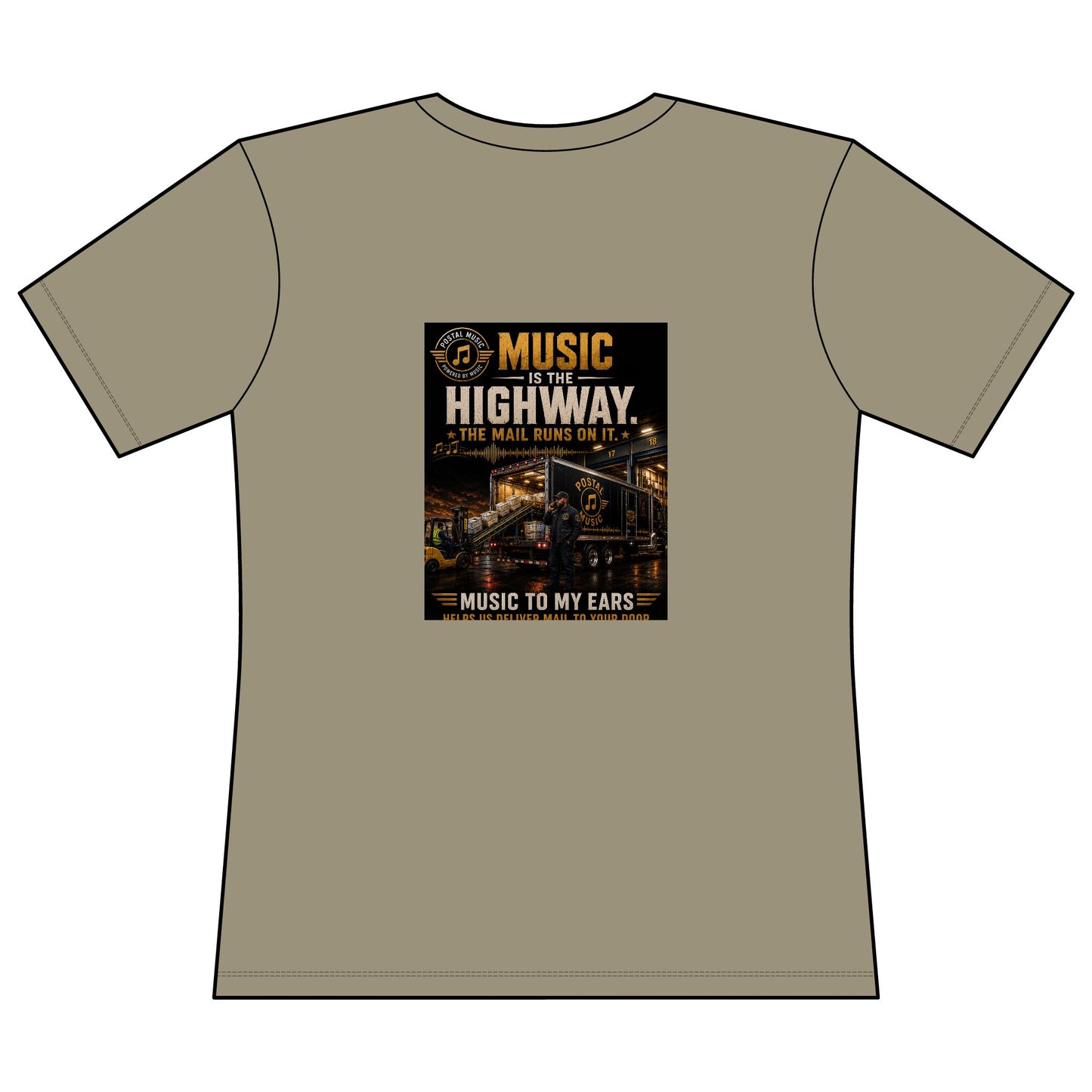 Postal Music — Music Is the Highway — Women's Relaxed T-Shirt