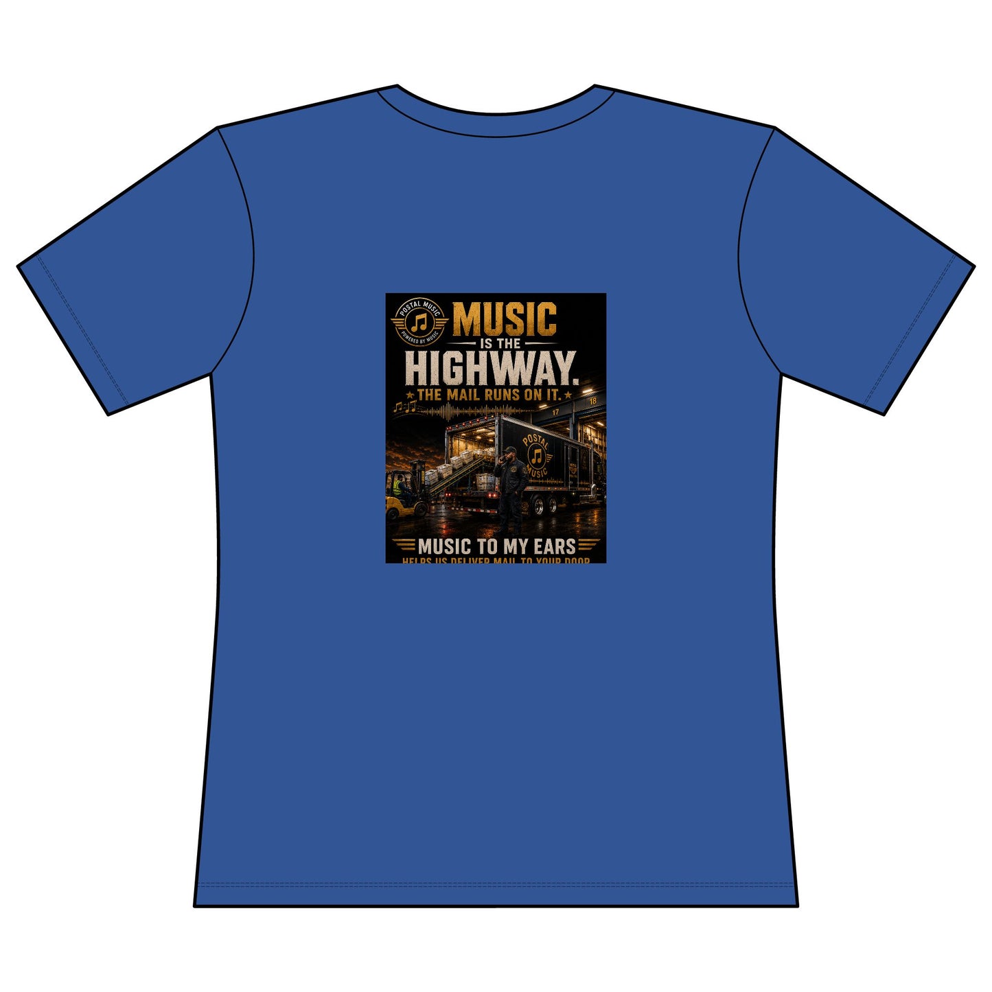 Postal Music — Music Is the Highway — Women's Relaxed T-Shirt