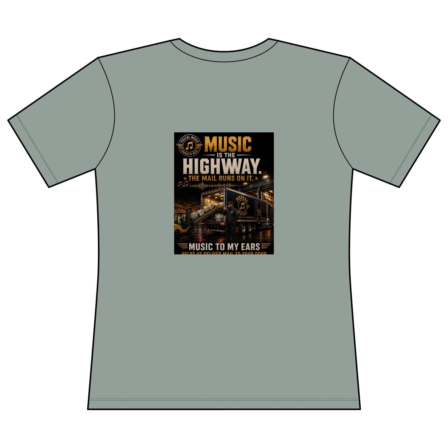 Postal Music — Music Is the Highway — Women's Relaxed T-Shirt