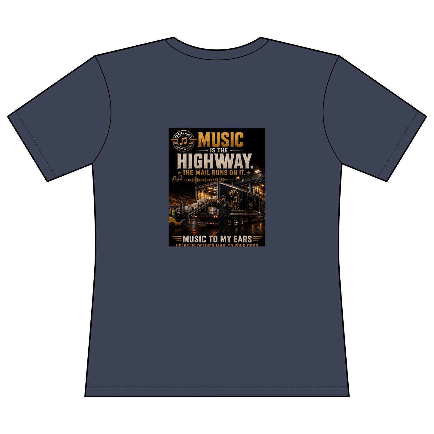 Postal Music — Music Is the Highway — Women's Relaxed T-Shirt