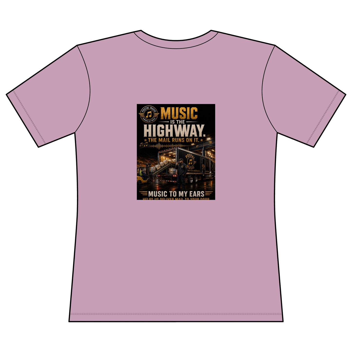Postal Music — Music Is the Highway — Women's Relaxed T-Shirt