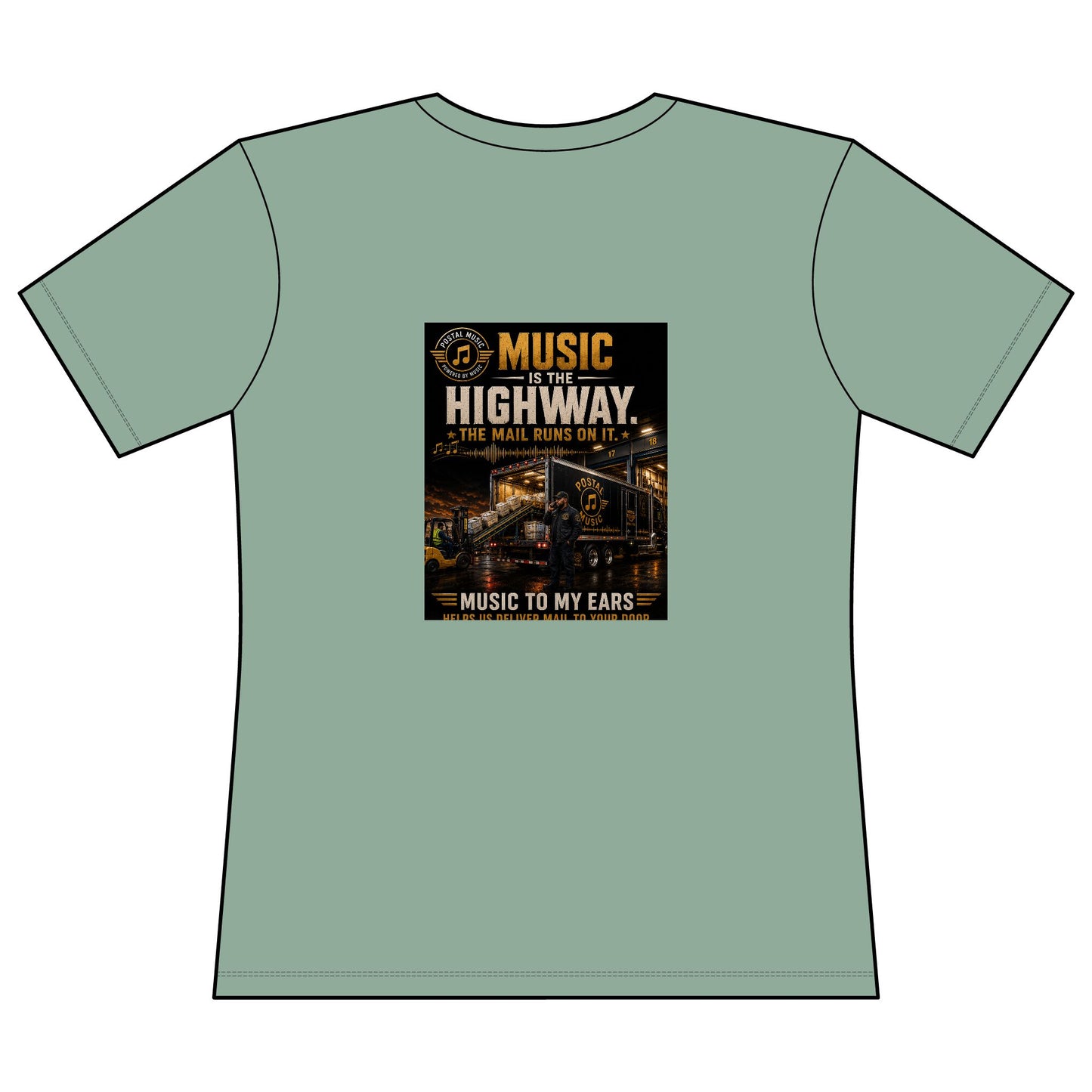 Postal Music — Music Is the Highway — Women's Relaxed T-Shirt