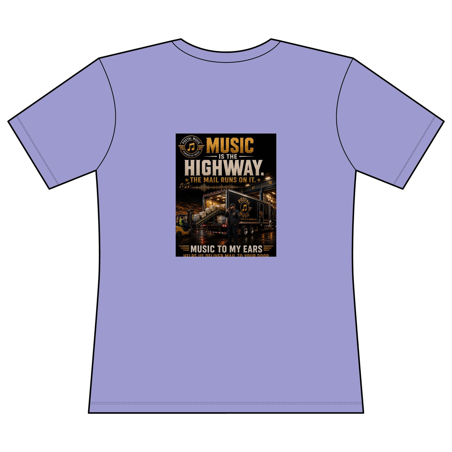 Postal Music — Music Is the Highway — Women's Relaxed T-Shirt