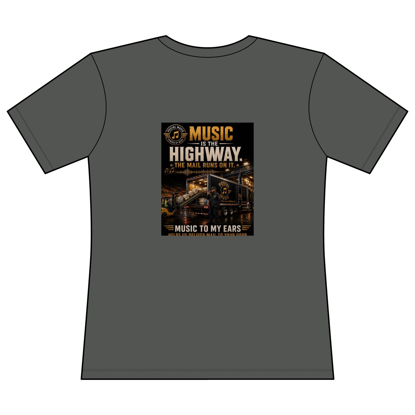 Postal Music — Music Is the Highway — Women's Relaxed T-Shirt