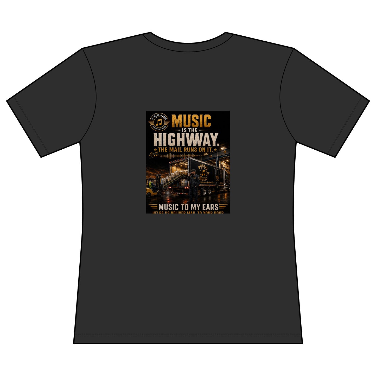 Postal Music — Music Is the Highway — Women's Relaxed T-Shirt