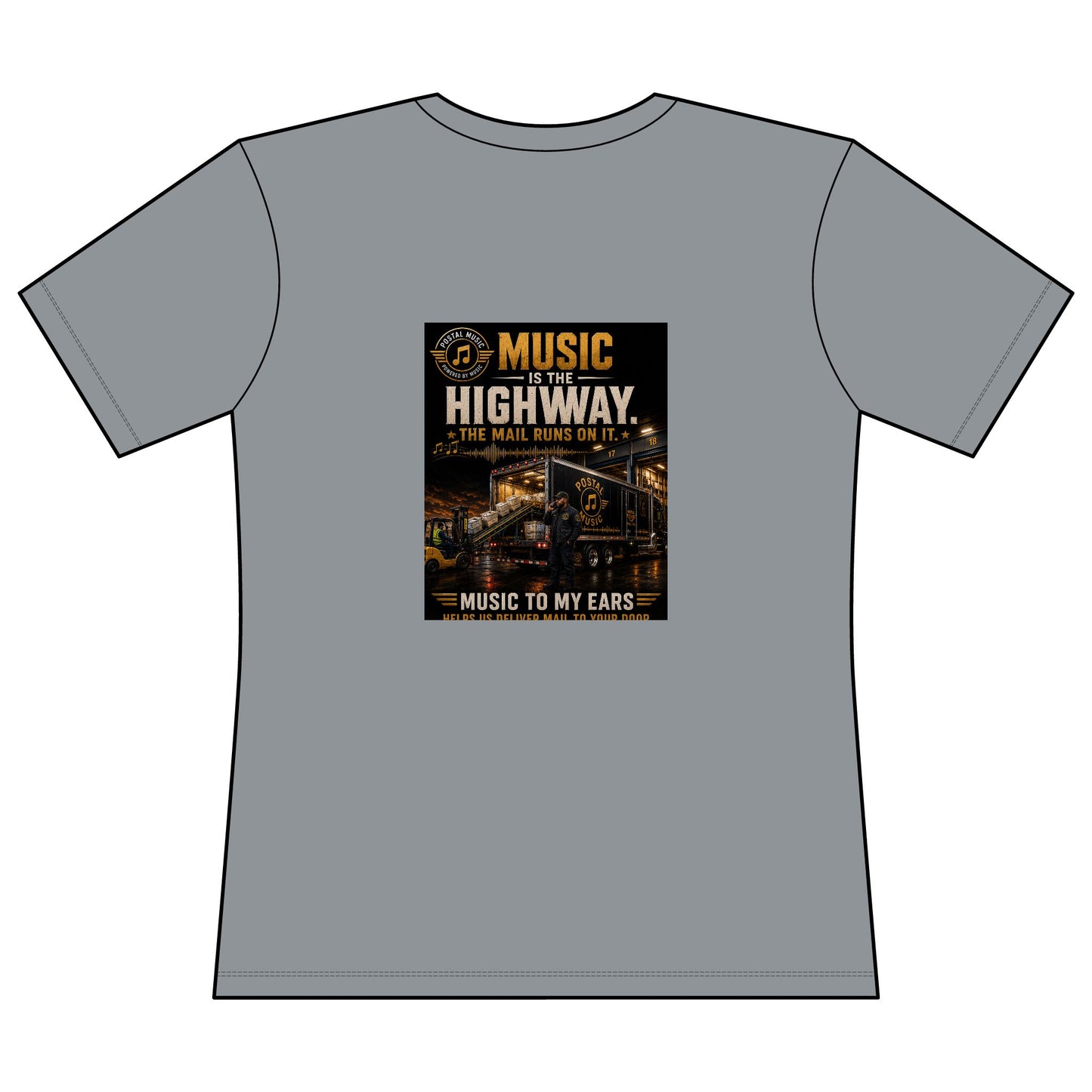 Postal Music — Music Is the Highway — Women's Relaxed T-Shirt