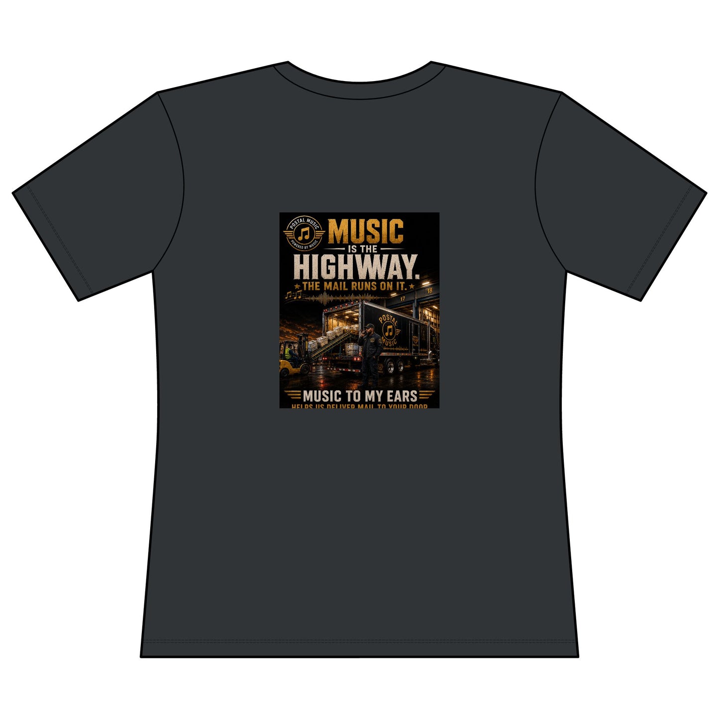 Postal Music — Music Is the Highway — Women's Relaxed T-Shirt