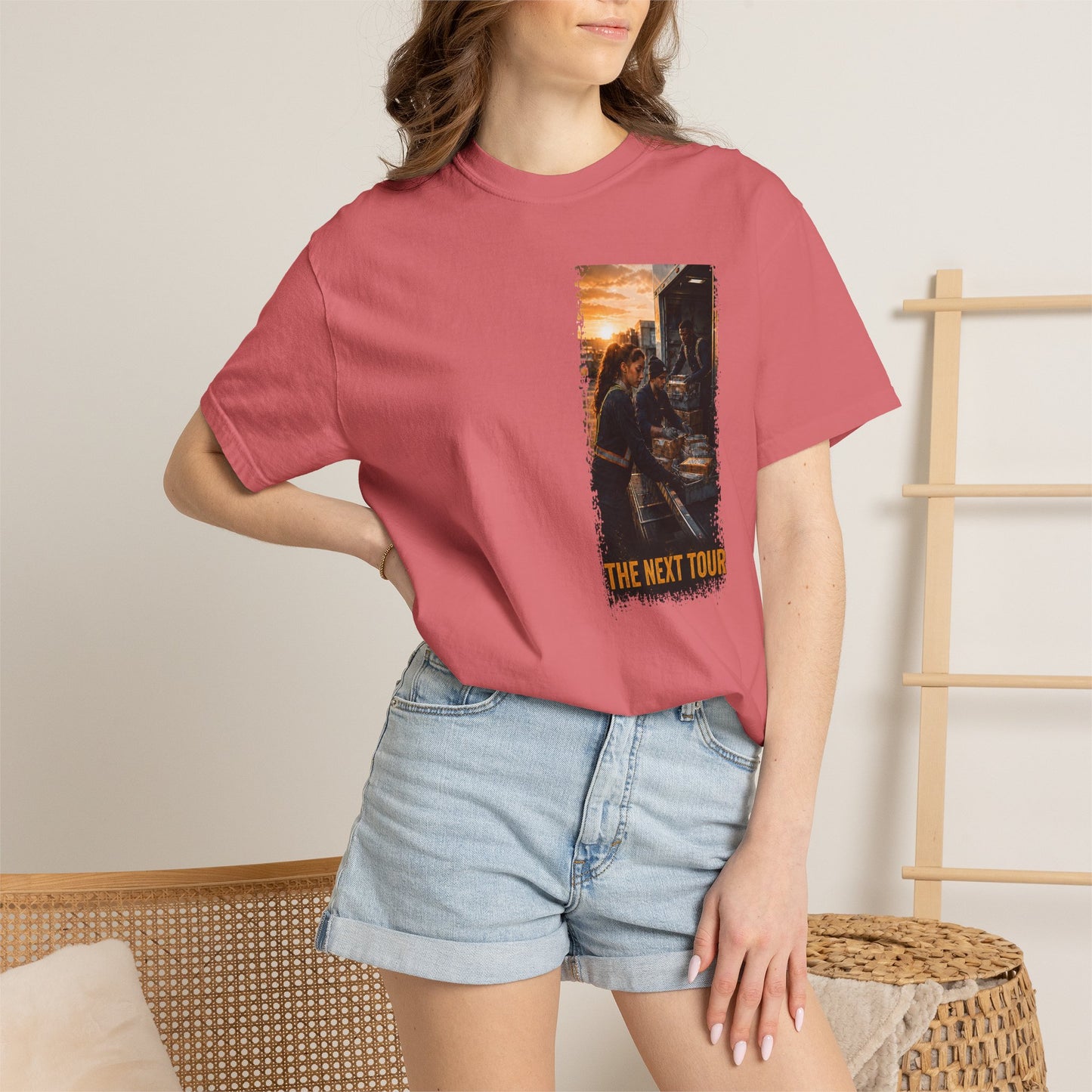 Postal Music — The Next Tour Garment-Dyed T-Shirt — Color Group 4 of 4