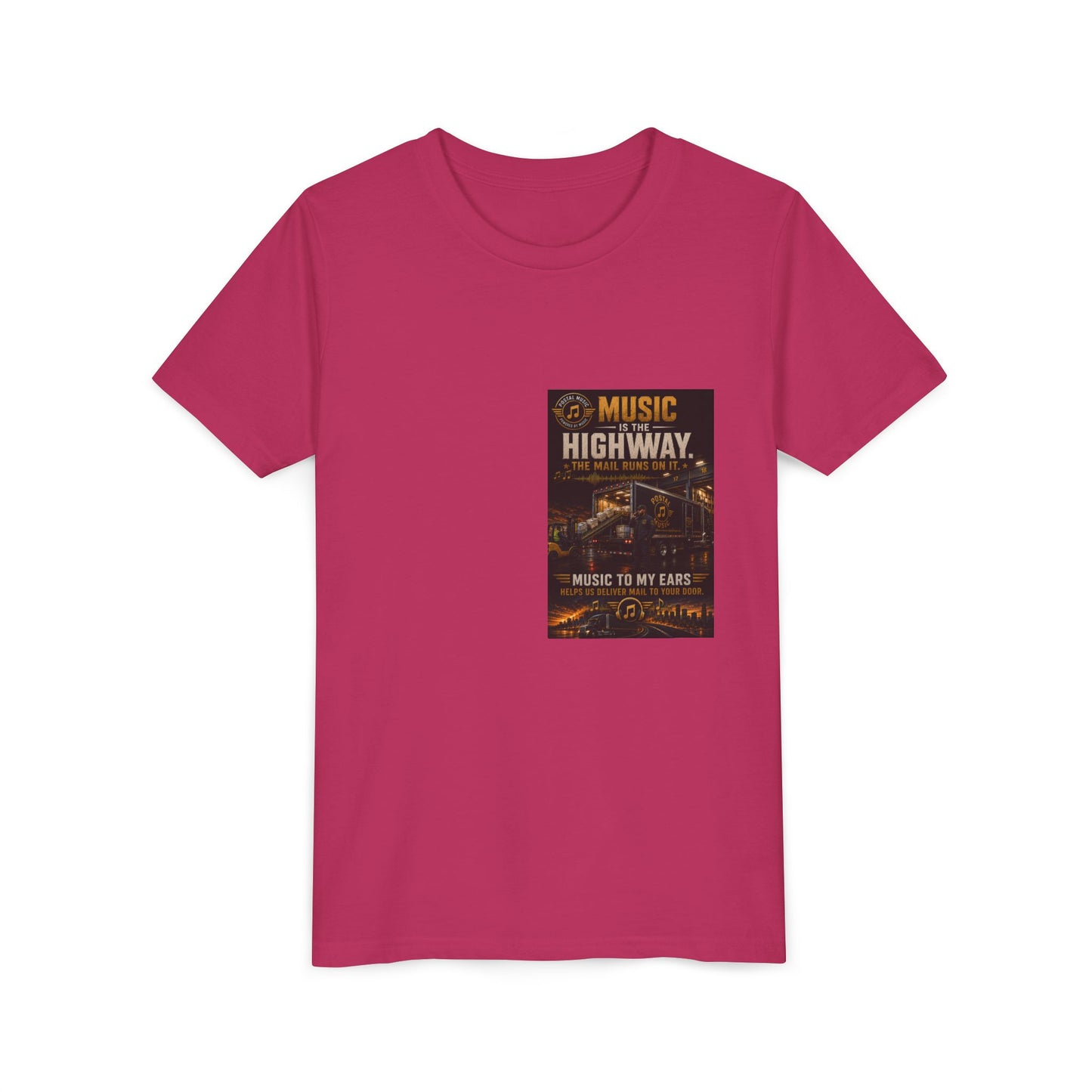 Postal Music — Music Is the Highway — Youth T-Shirt