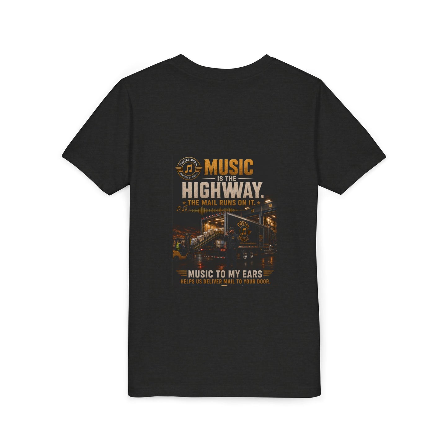 Postal Music — Music Is the Highway — Youth T-Shirt