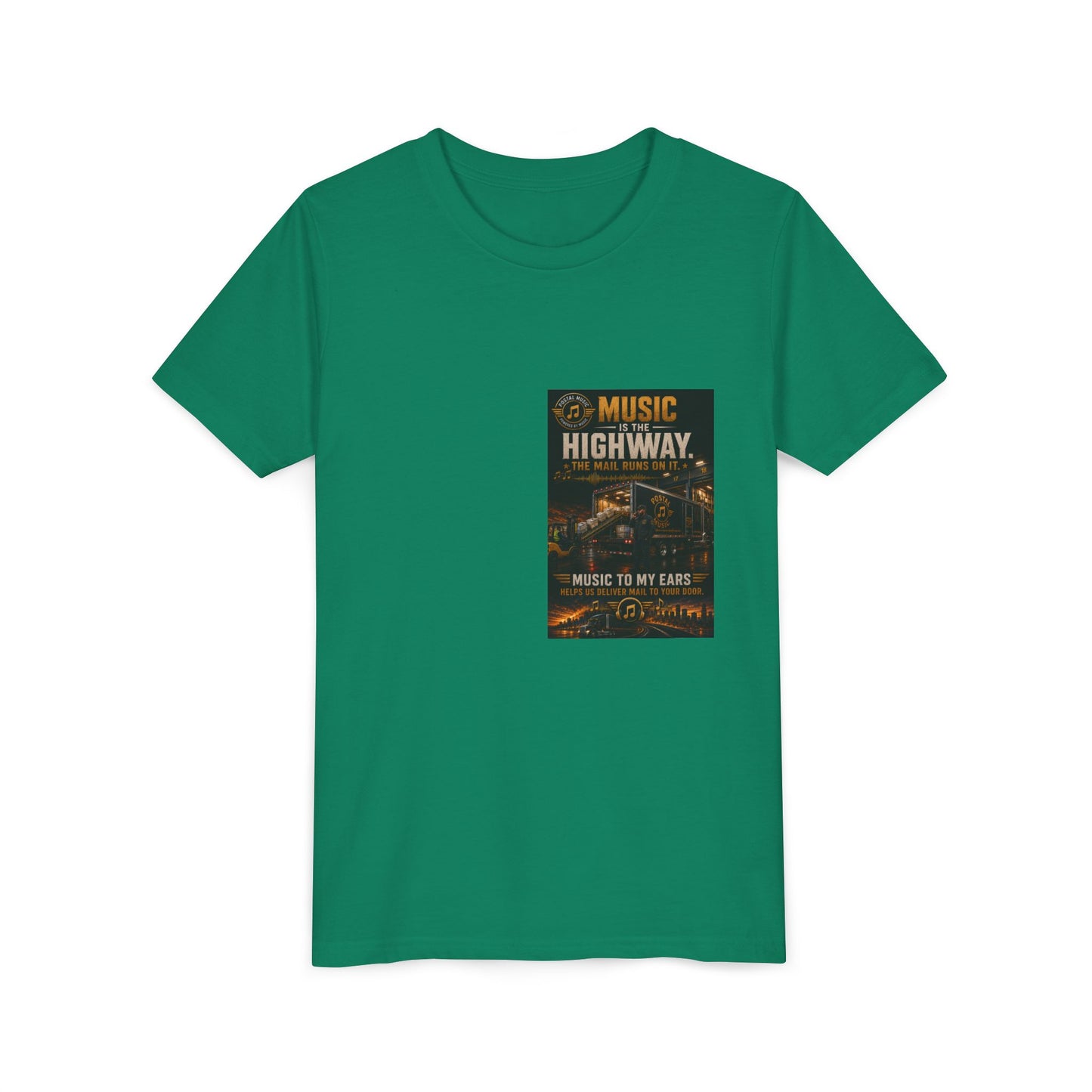 Postal Music — Music Is the Highway — Youth T-Shirt