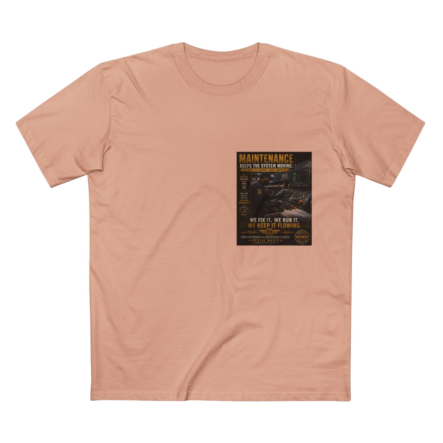 Postal Music — Maintenance Keeps the System Moving — Streetwear T-Shirt