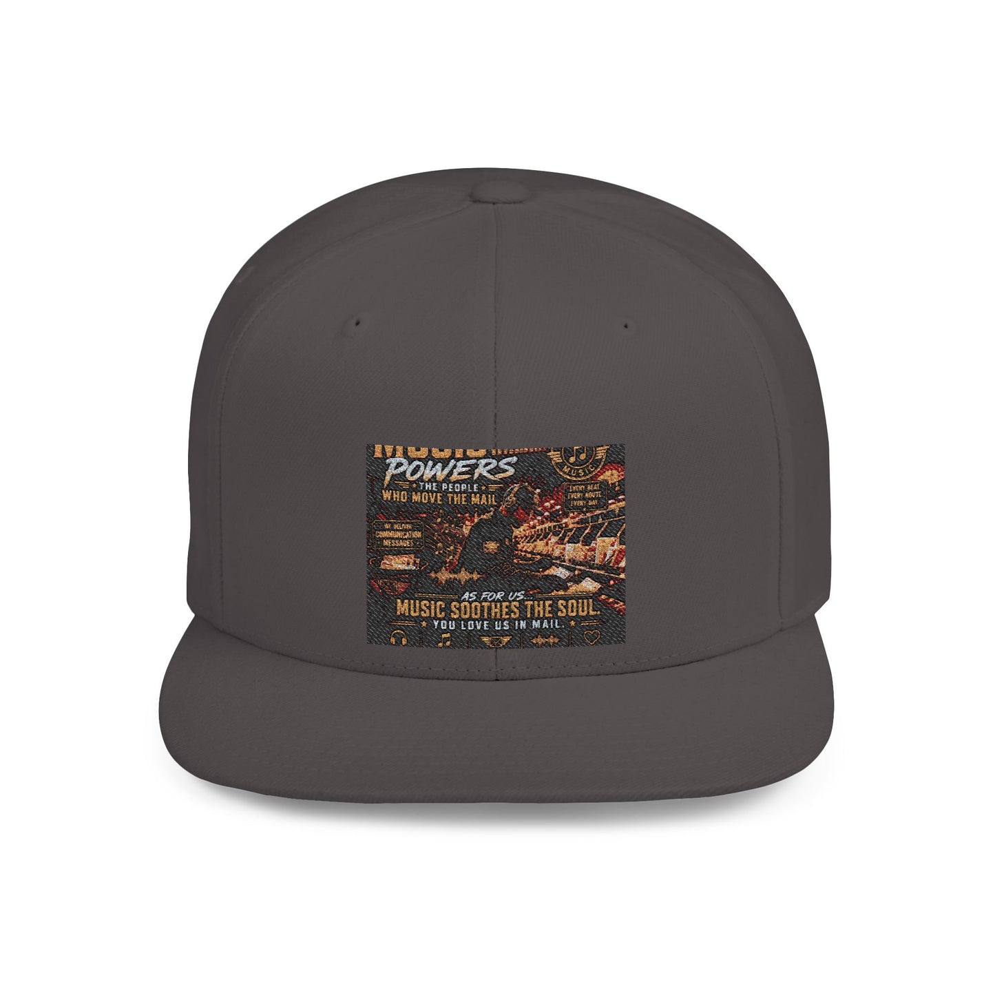 Postal Music — Music Powers the People — Flat-Bill Snapback