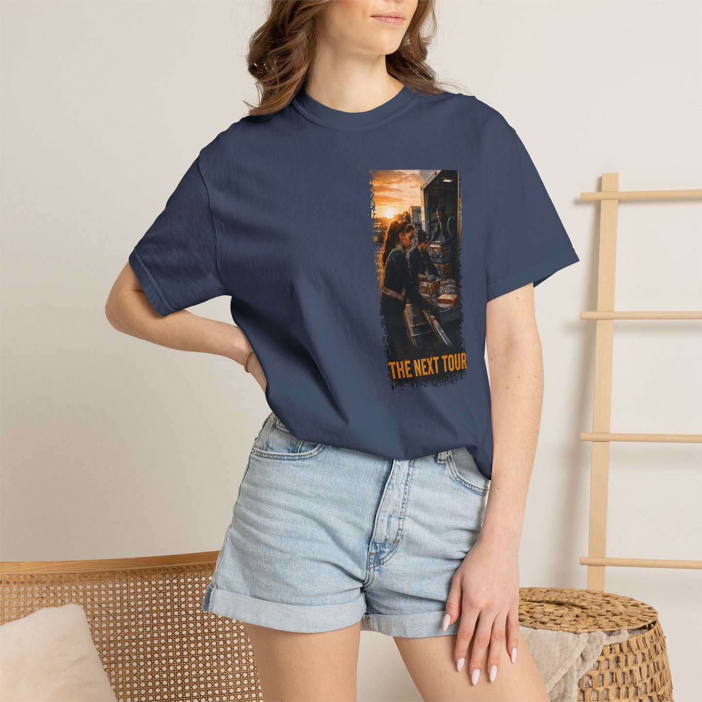 Postal Music — The Next Tour Garment-Dyed T-Shirt — Color Group 3 of 4