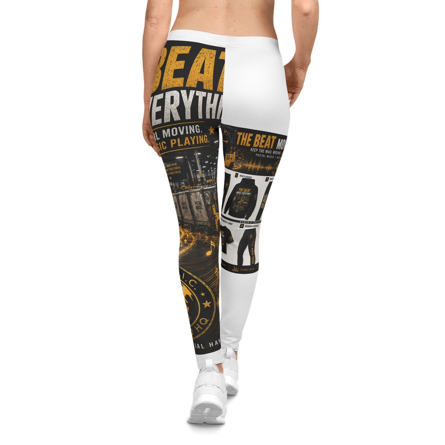 The Beat Moves Everything — Women's AOP Leggings | Postal Music