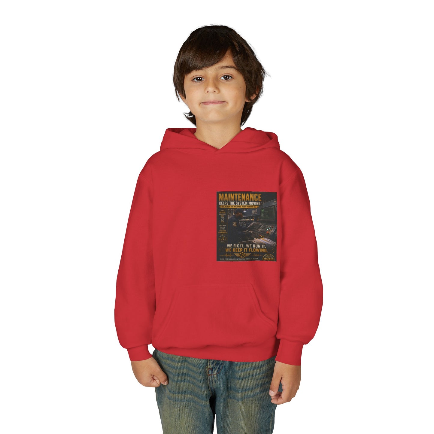 Postal Music — Maintenance Keeps the System Moving — Youth Hoodie