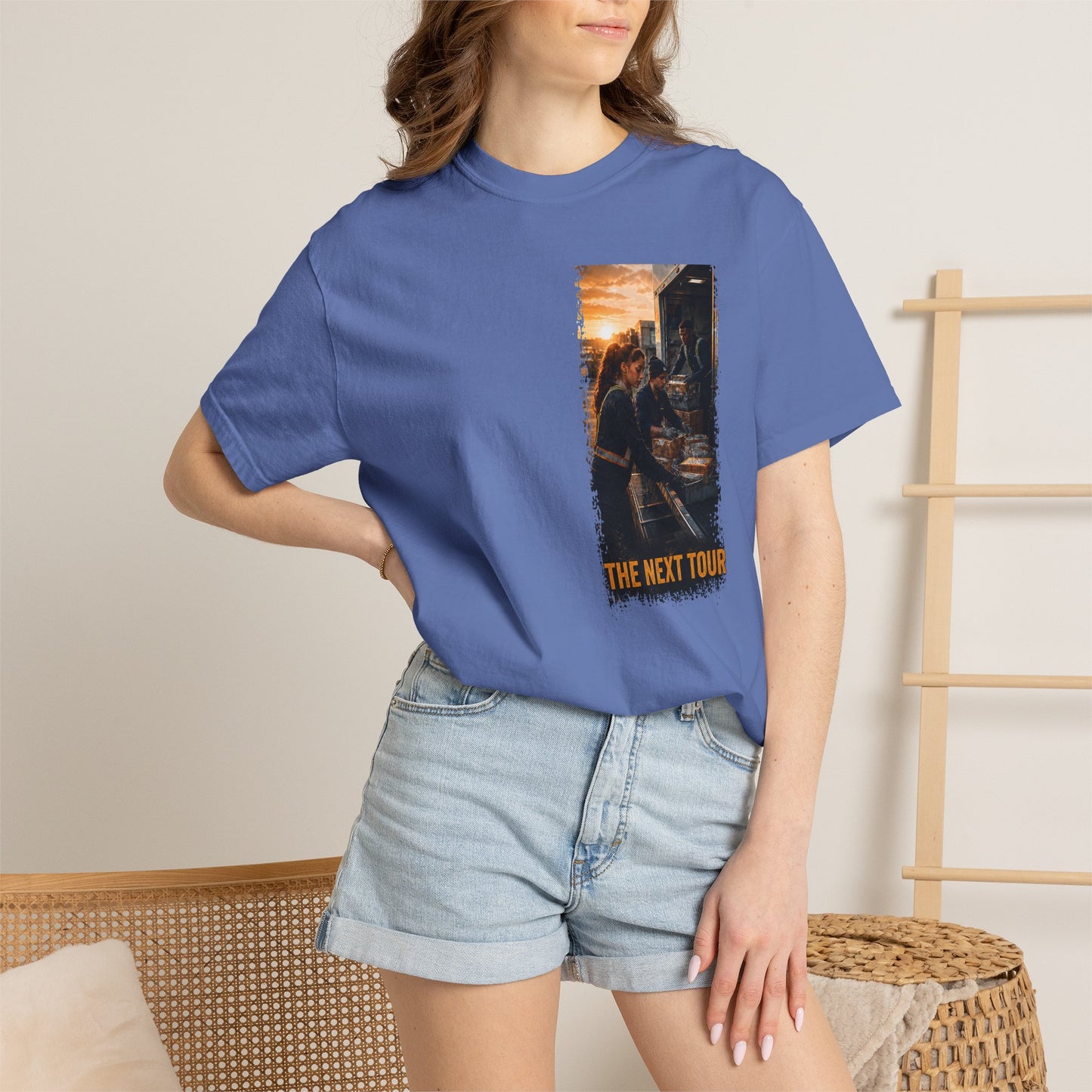 Postal Music — The Next Tour Garment-Dyed T-Shirt — Color Group 3 of 4