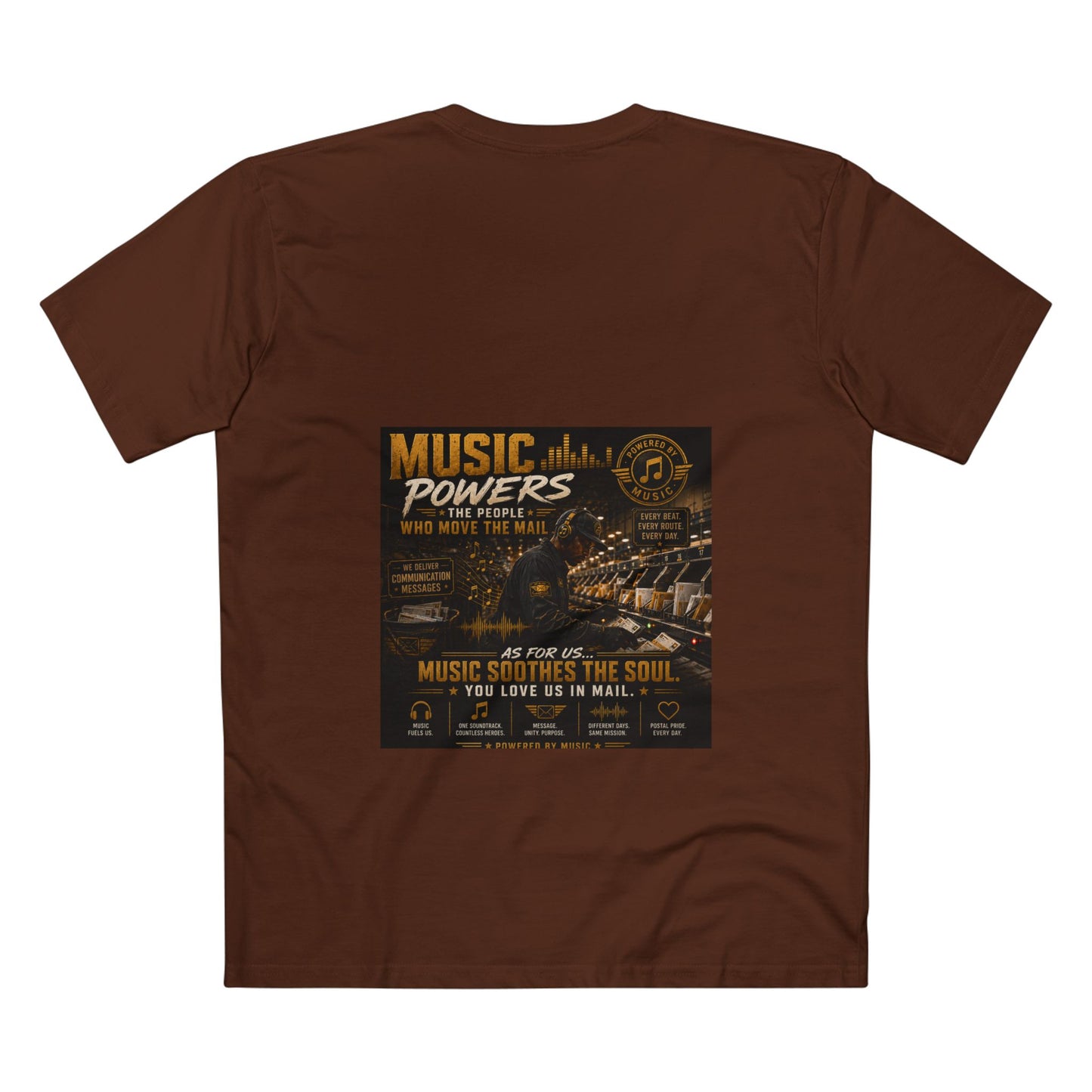 Postal Music — Music Powers the People — Streetwear T-Shirt