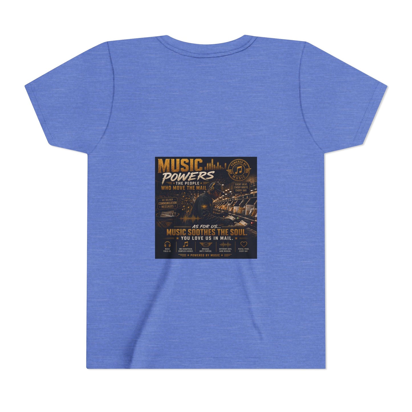 Postal Music — Music Powers the People — Youth T-Shirt