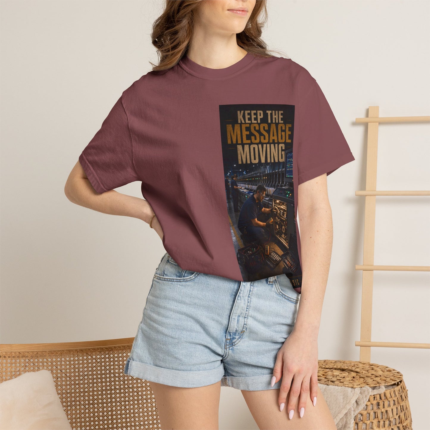 Postal Music — Keep the Message Moving — Garment-Dyed T-Shirt