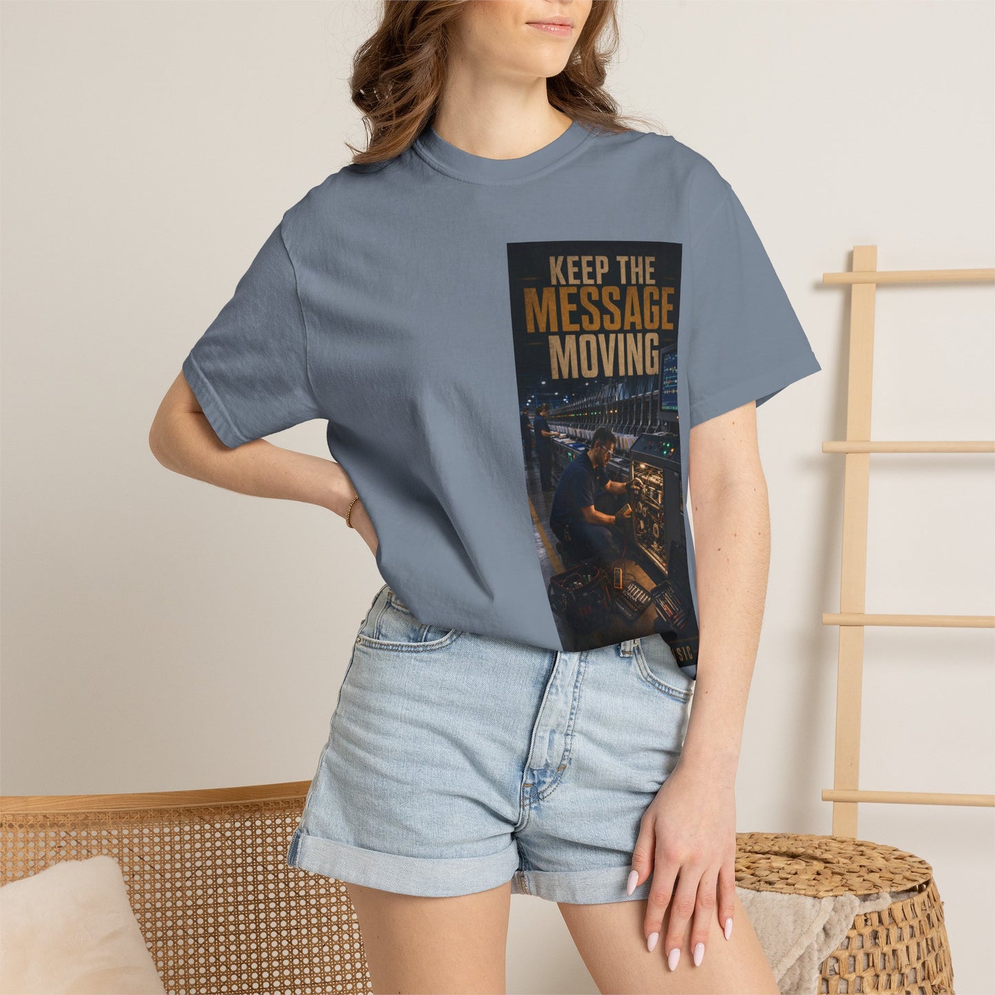 Postal Music — Keep the Message Moving — Garment-Dyed T-Shirt
