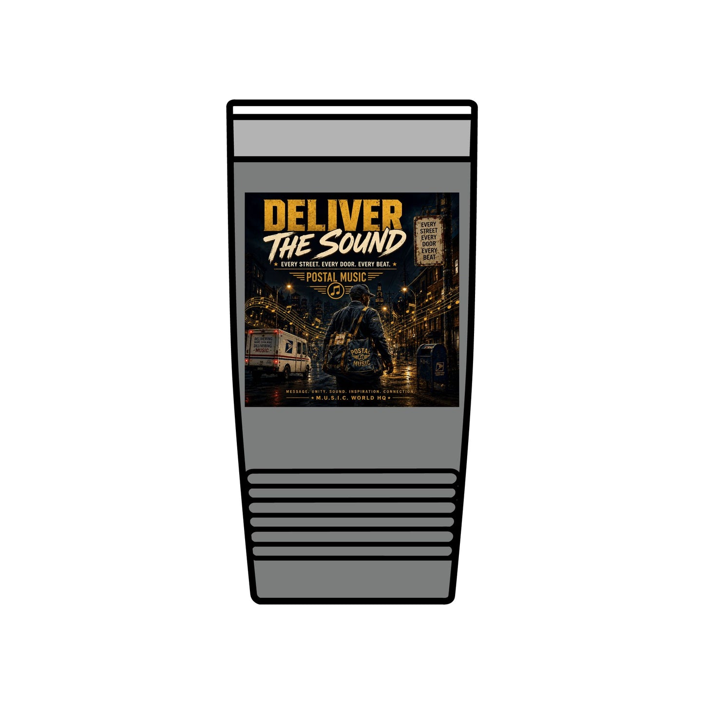 Postal Music — Deliver the Sound — Insulated Tumbler 20oz