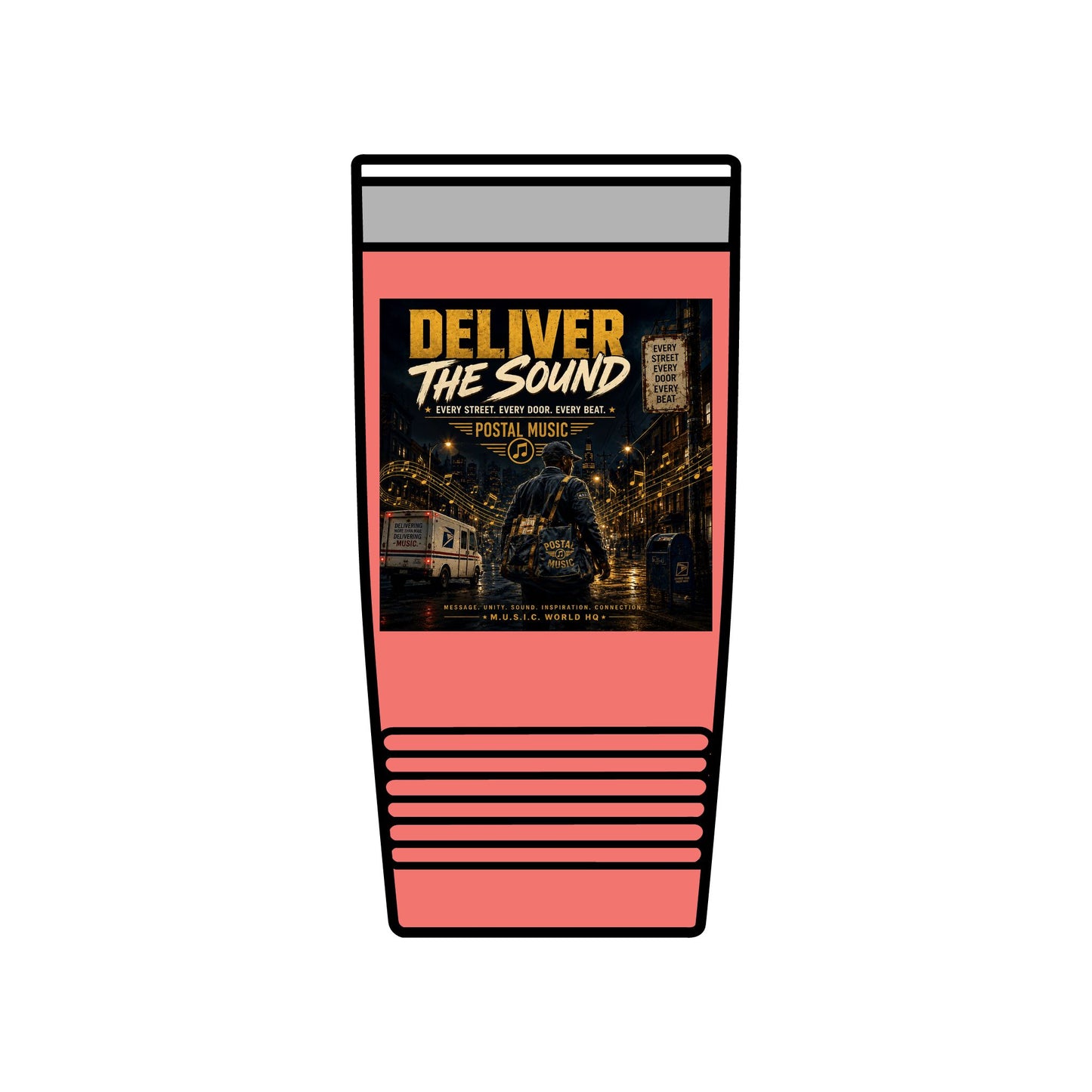 Postal Music — Deliver the Sound — Insulated Tumbler 20oz