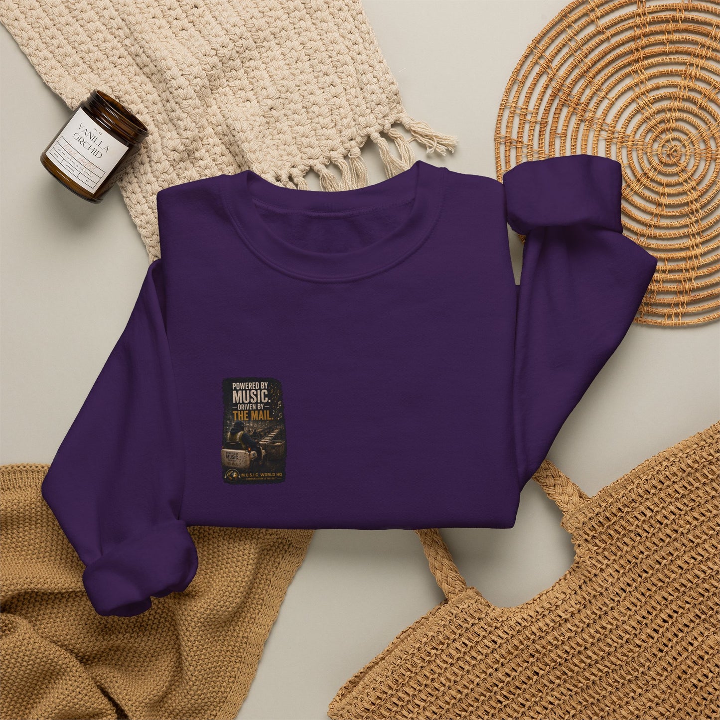 Postal Music - Powered by Music Crewneck Sweatshirt - Colorways B