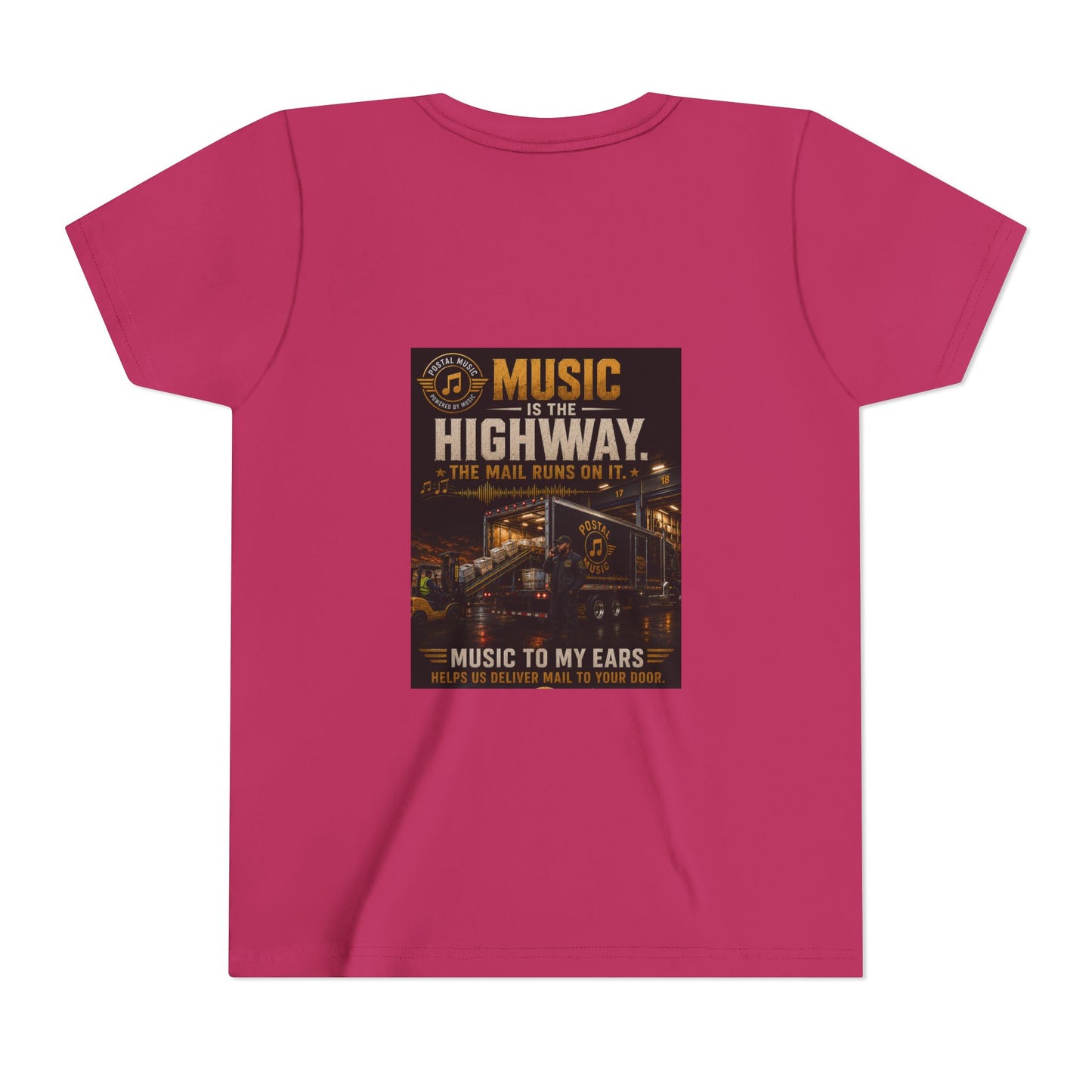 Postal Music — Music Is the Highway — Youth T-Shirt