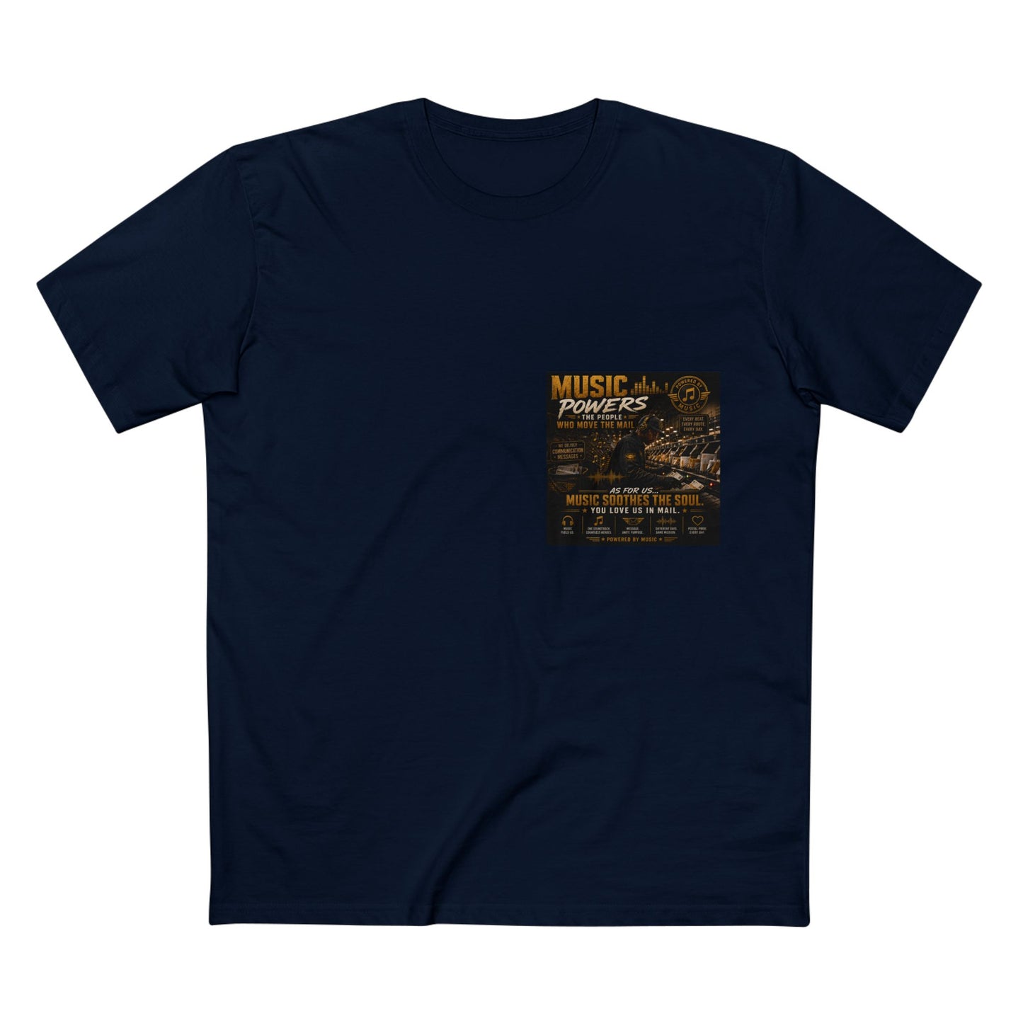 Postal Music — Music Powers the People — Streetwear T-Shirt