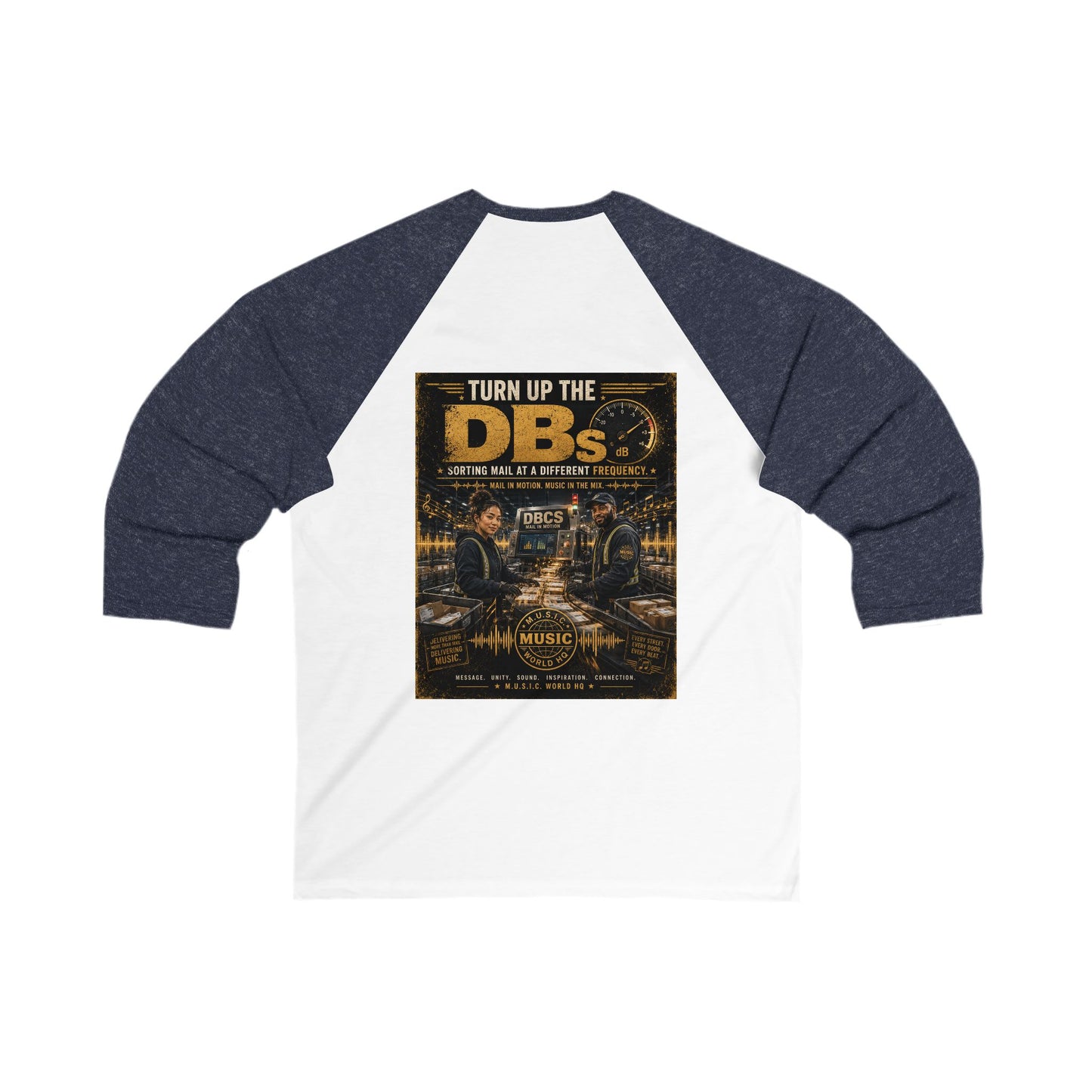 Turn Up the DBs — Men's Raglan Baseball Tee