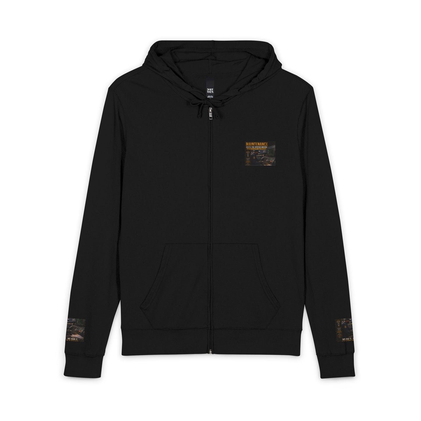 Postal Music — Maintenance Keeps the System Moving — Full-Zip Hoodie