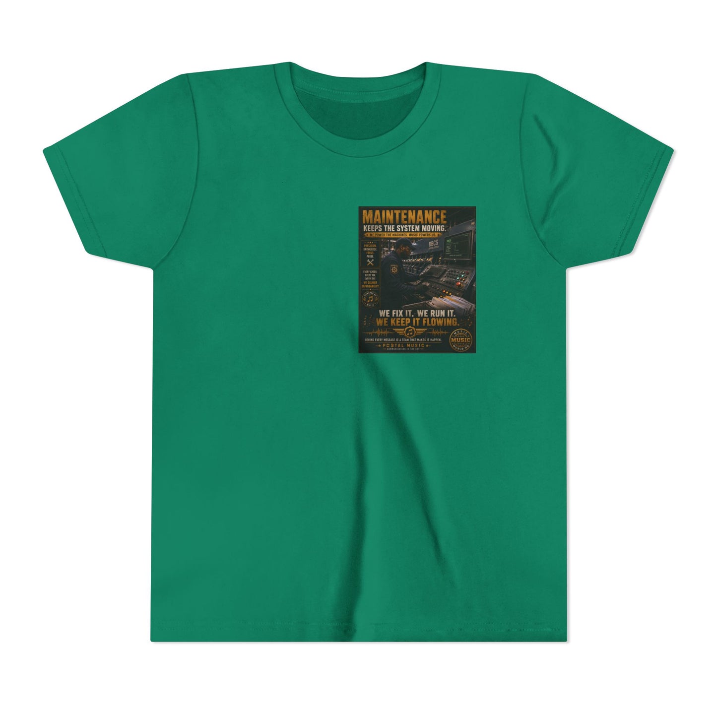 Postal Music — Maintenance Keeps the System Moving — Youth T-Shirt