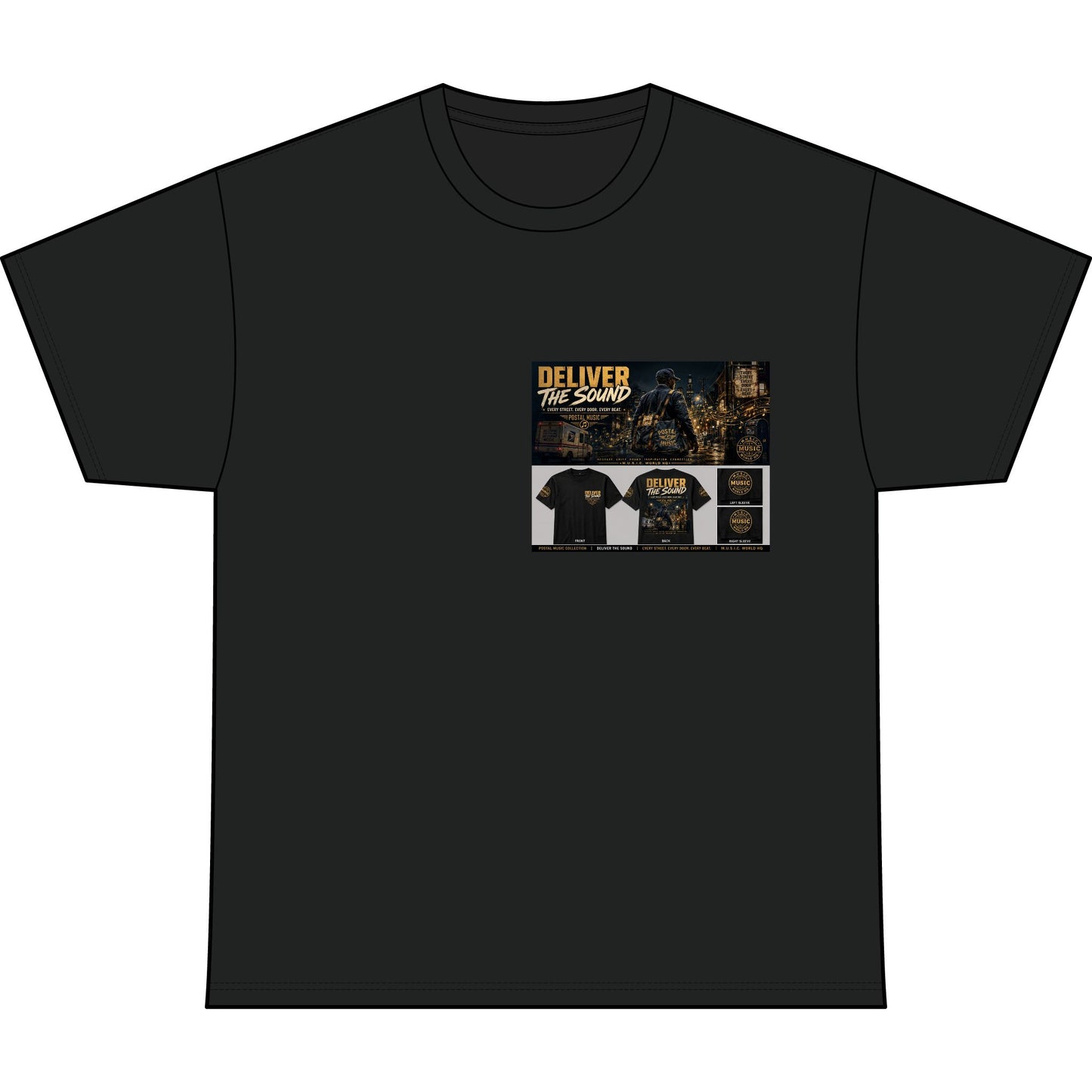 Postal Music — Deliver the Sound — Heavyweight T-Shirt