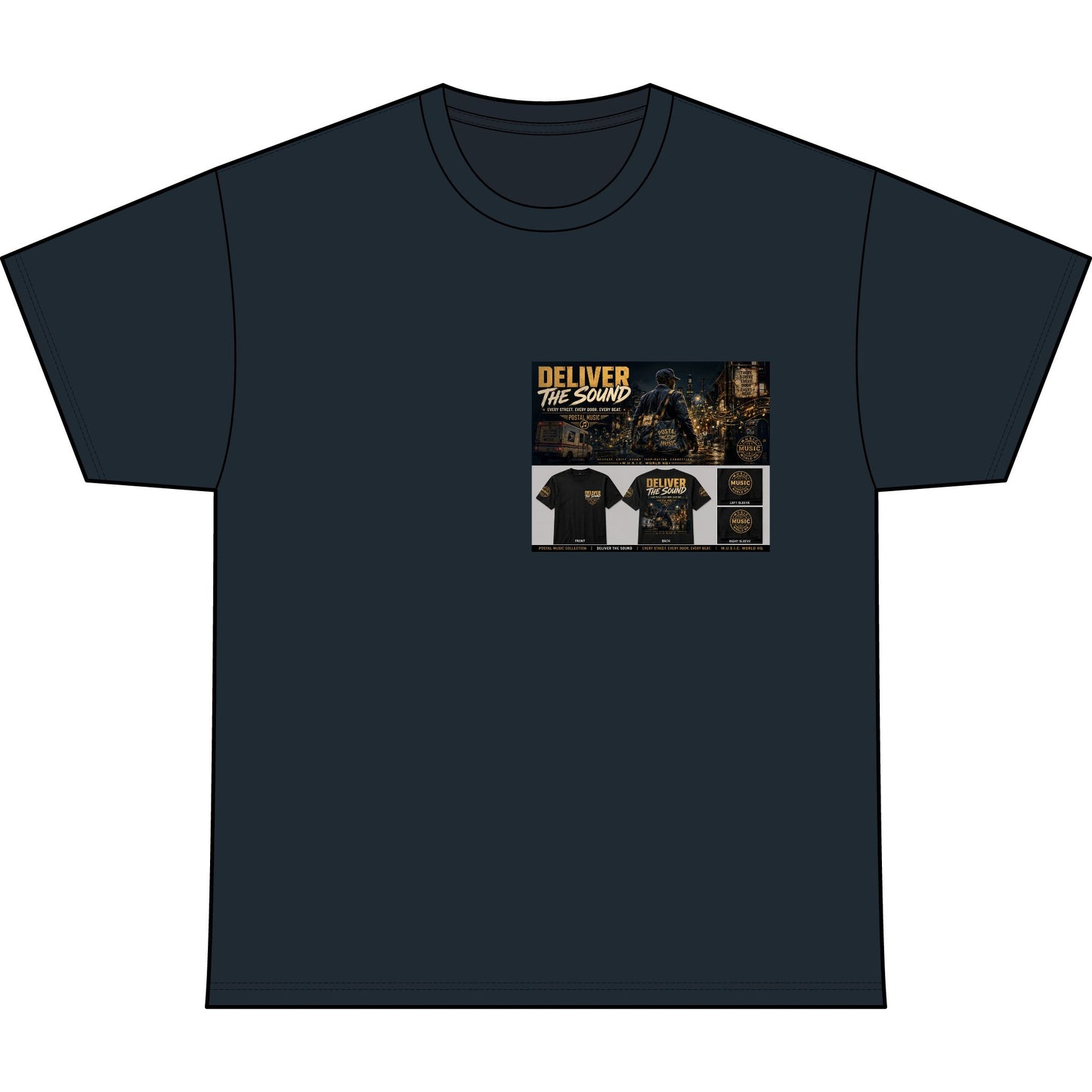 Postal Music — Deliver the Sound — Heavyweight T-Shirt