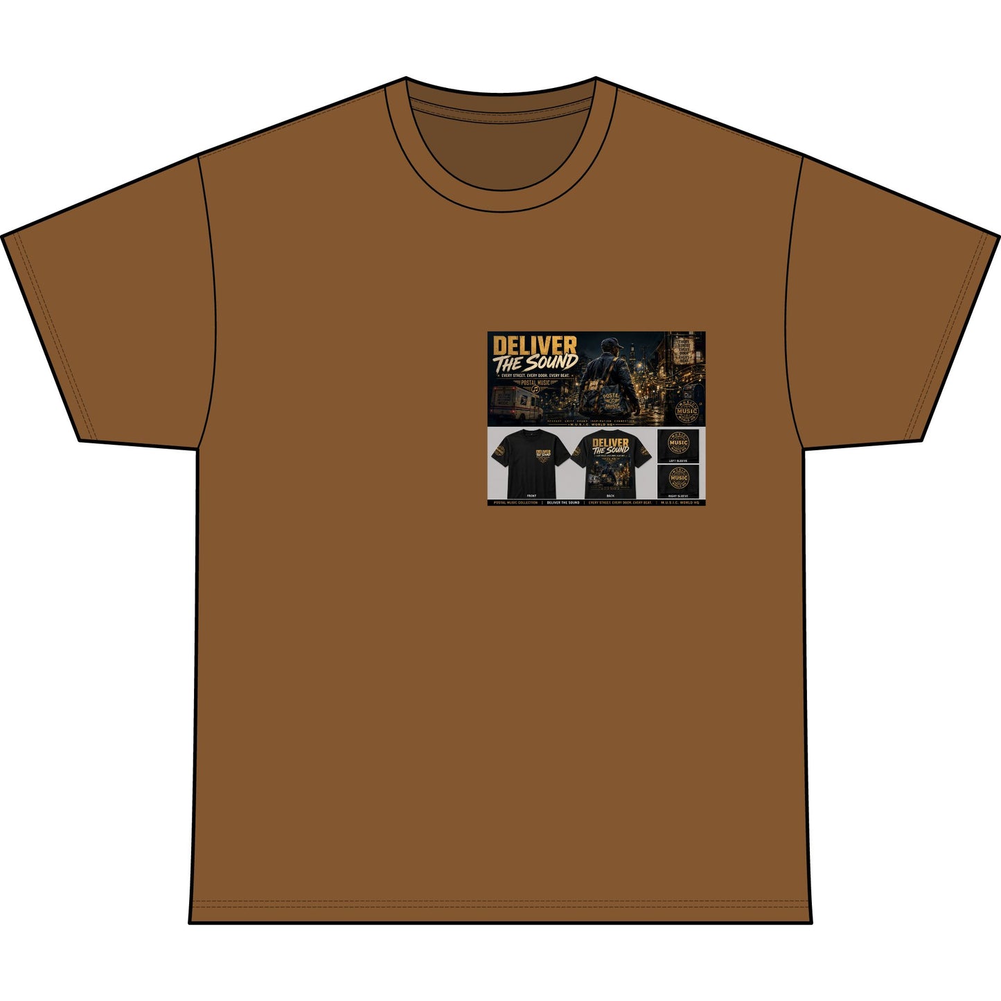 Postal Music — Deliver the Sound — Heavyweight T-Shirt