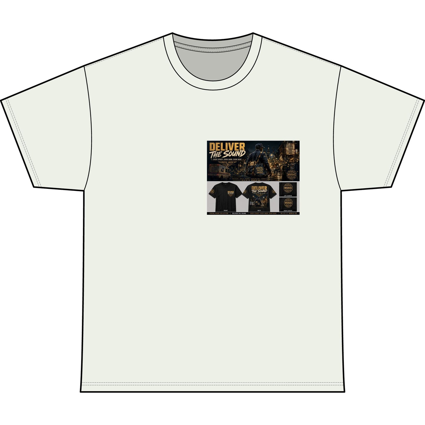Postal Music — Deliver the Sound — Heavyweight T-Shirt
