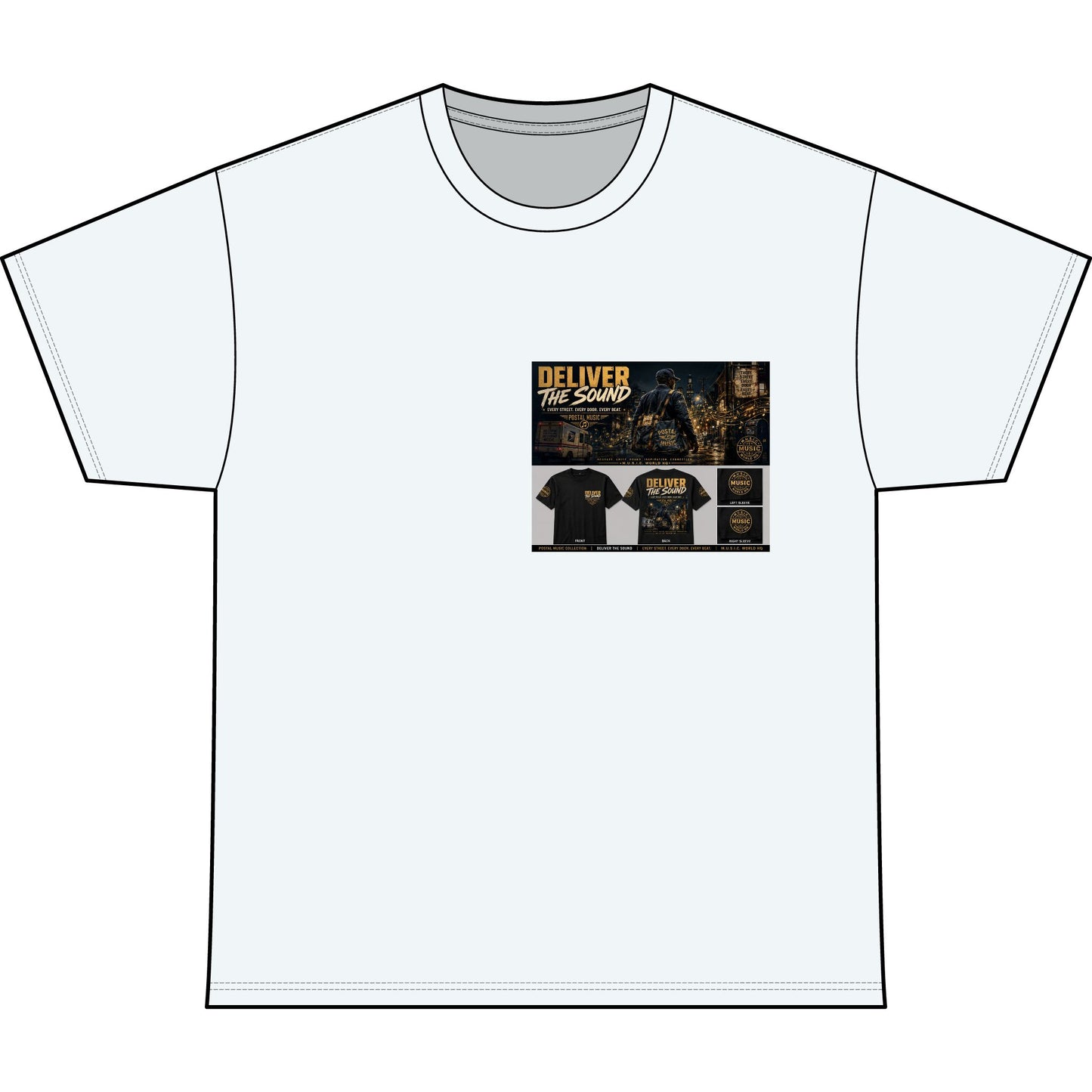 Postal Music — Deliver the Sound — Heavyweight T-Shirt
